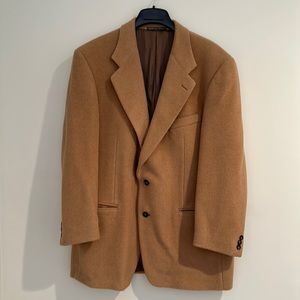 Alexander Julian Mens 92% Camel Hair 8% Wool Sport Jacket Blazer Size Large